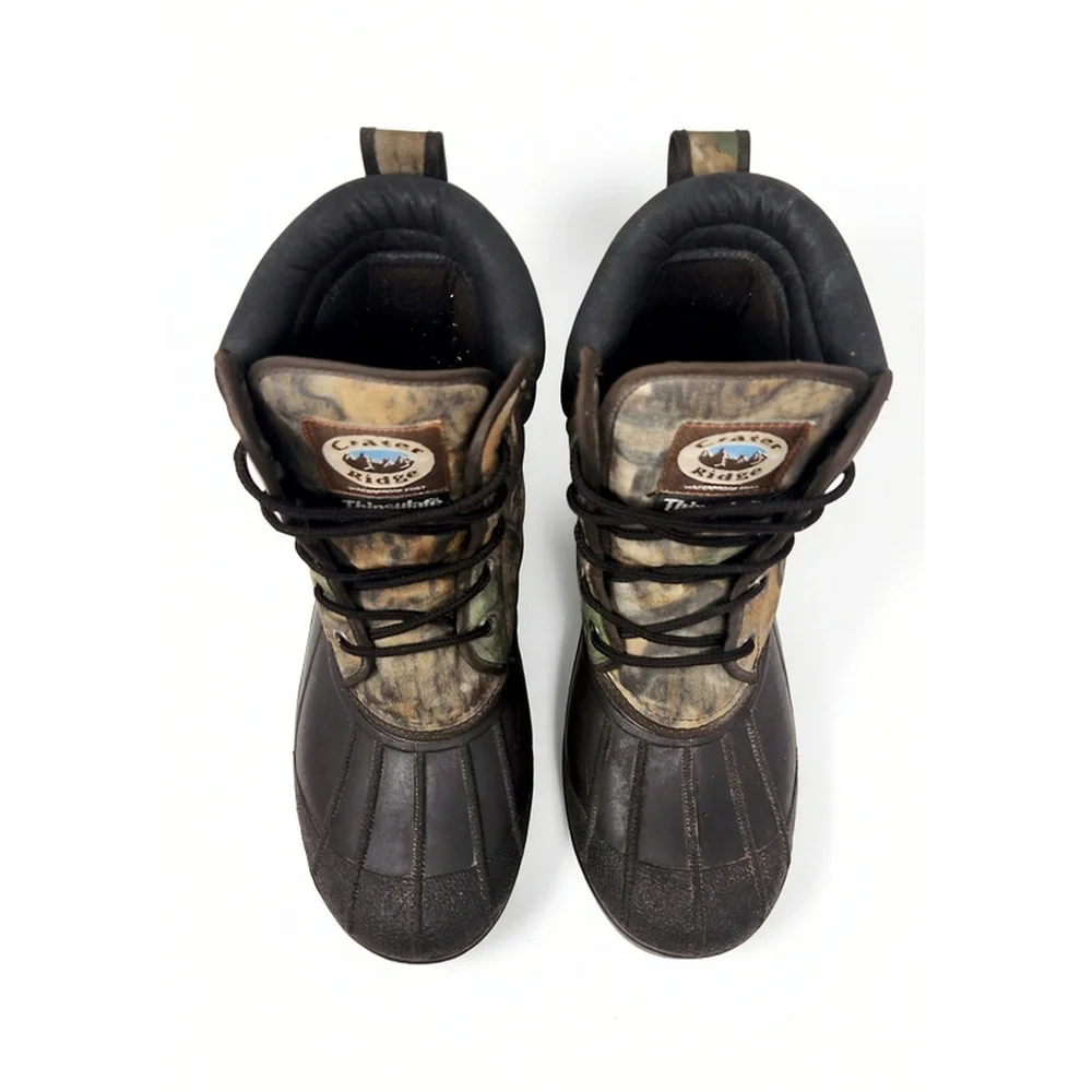 Crater Ridge Duck Boots Mens 8 Camouflage Thinsulate Waterproof Outdoor Gorpcore